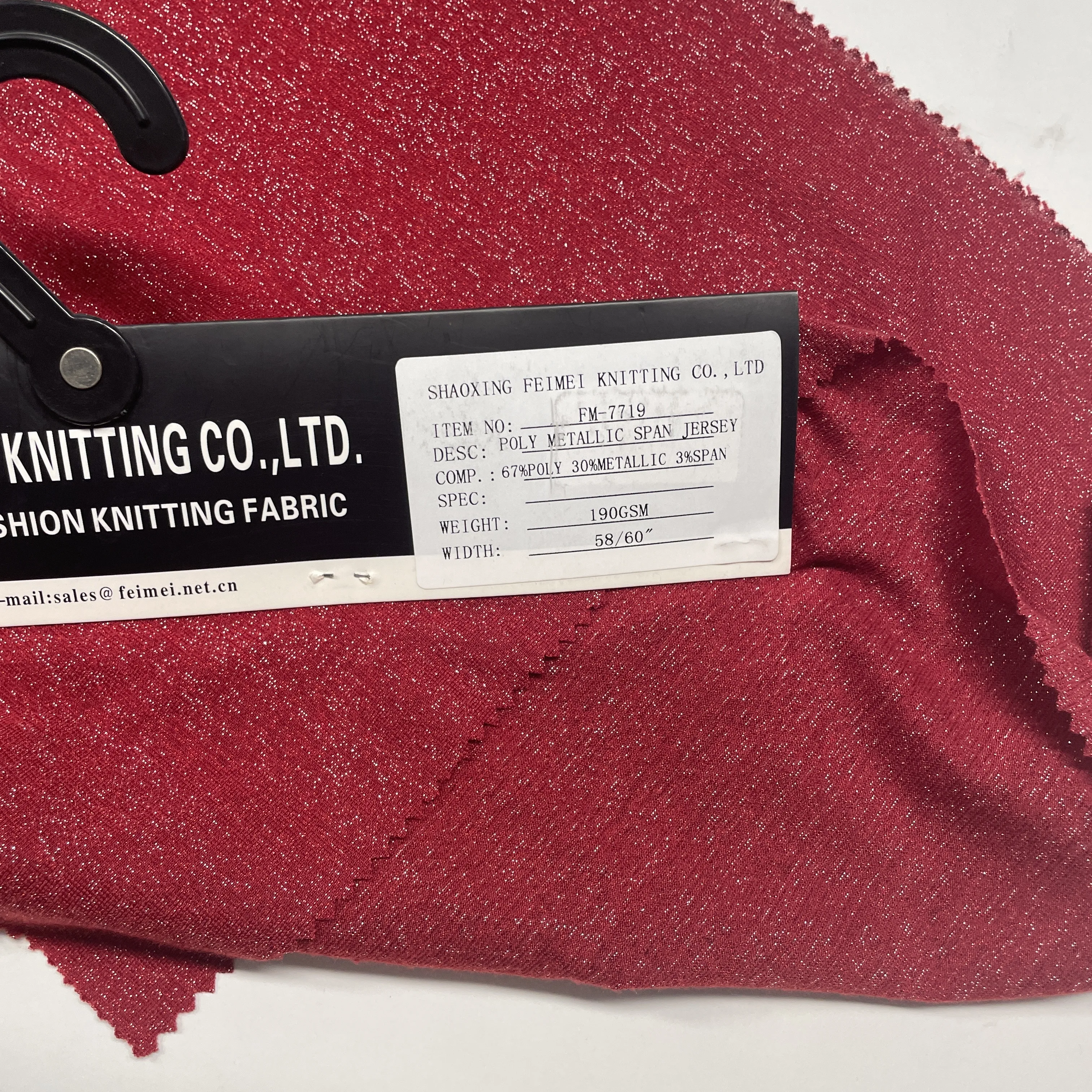 Polyester Spandex Lurex Knitted With Metallic Yarn Lurex Jersey Metallic Fabric For Dress