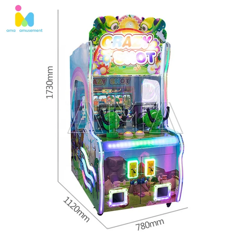 Coin Operated Arcade Crazy Shot Ball Shooting Game Machine Ball Shooting Kids Game Machines For Sale