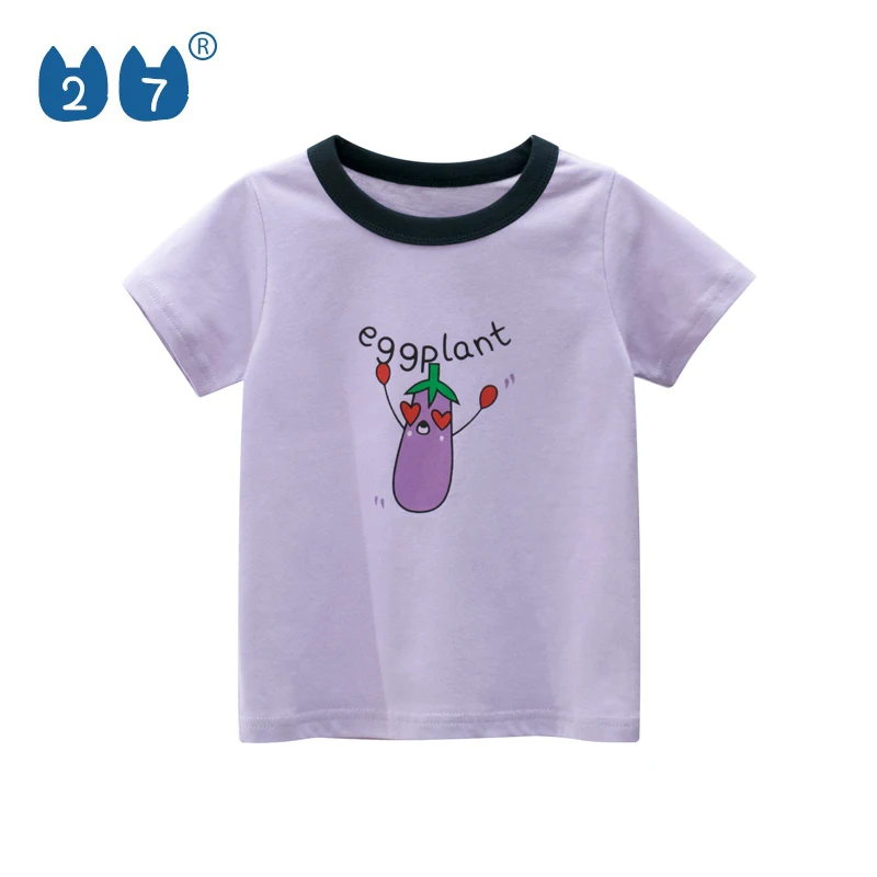 Latest Colourful Cute Kids T Shirt Boutique Child Cotton Baby Girl Summer T Shirt