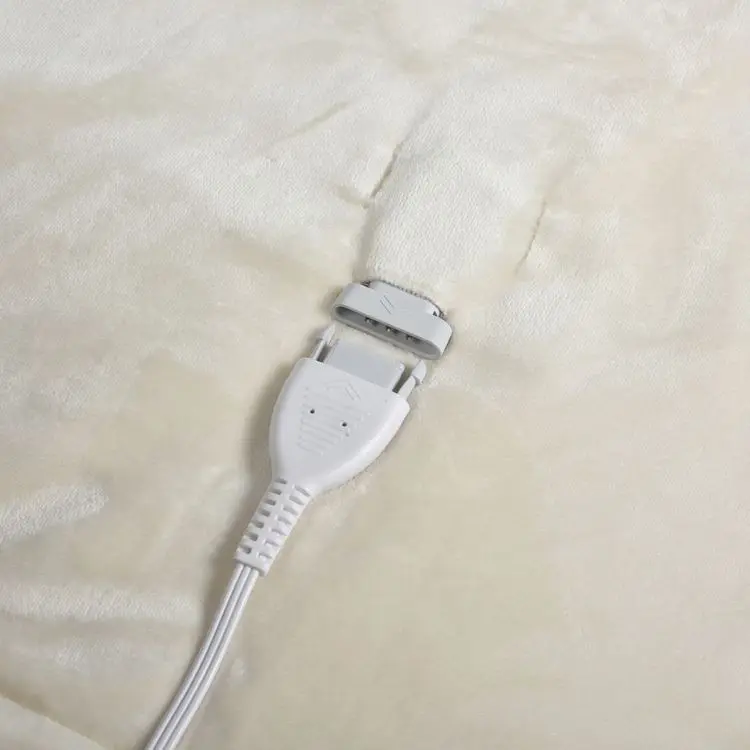 Microfiber Fabric Solid Color White Flannel Electric Over Blanket