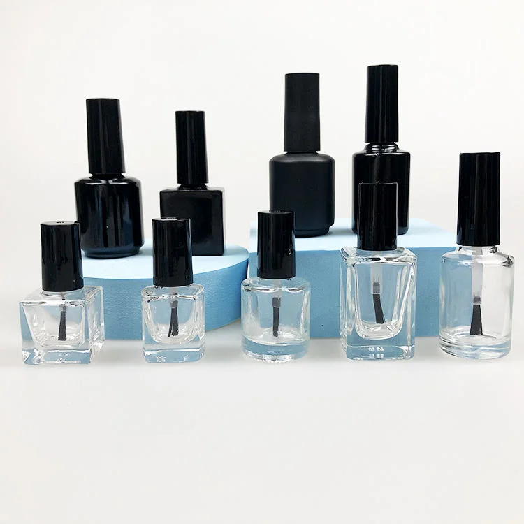 Square 5ml 10ml 8ml Empty UV GEL Nail Polish Bottle Cosmetic Glass Nail Polish Bottle