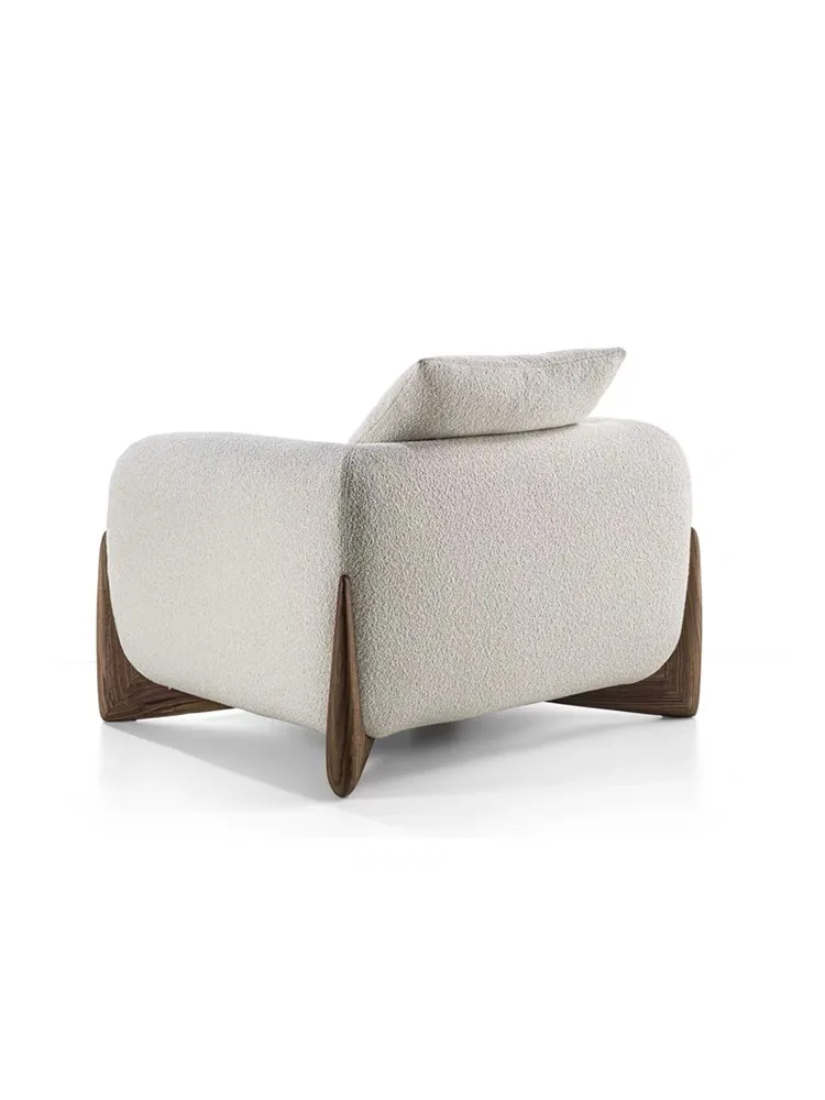 Designer home Nordic apartment villa fabric log sofa living room minimalist double Japanese sofa combination