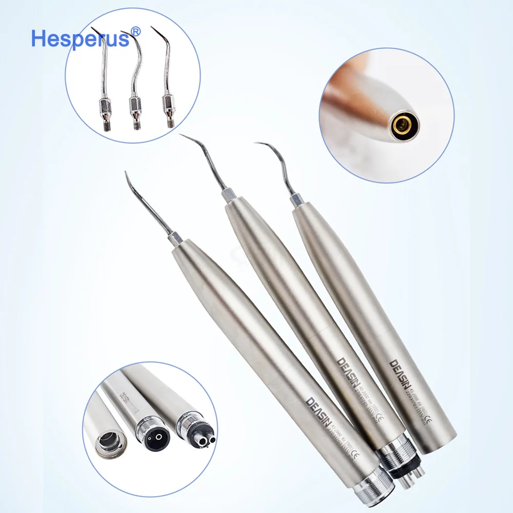 high quality Dental Supply Air Scaler Handpiece With 3 Scaler Tips Dental Air Scaler 2holes /4hole For Dentist Clinic