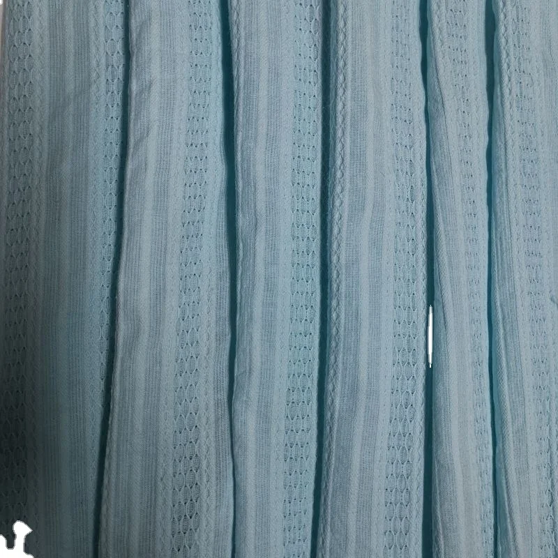 Factory customized 100% cotton yarn dyed dobby leno shirt fabrics