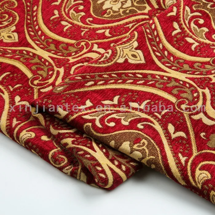 Low MOQ different types of polyester chenille fabric for sofa