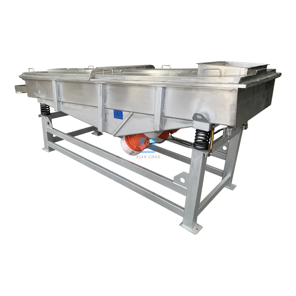 Carbon Steel Soil Sifter Linear Vibrating Sieve Screen For Grain Linear Screens Vibrator Cashew Nuts Vibration Sieve