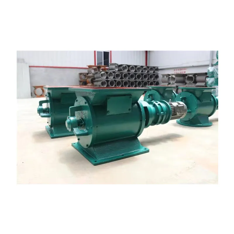 Powder discharge carbon steel valve with airlock