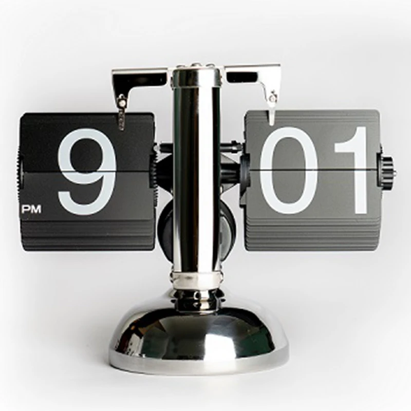 Cylindrical Retro Desk Flip Clock With Calendar/capsule Shape Analog Flip Calendar Clock for the Elder