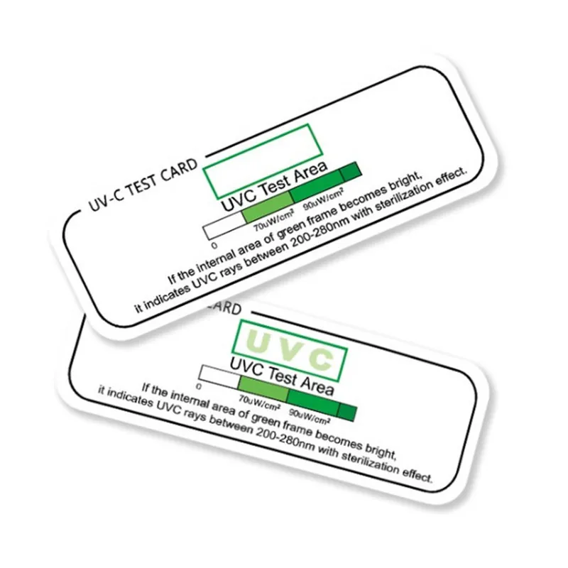  Пользовательская печать 2021 Athmedic uv light карта быстрого тестирования uvc
