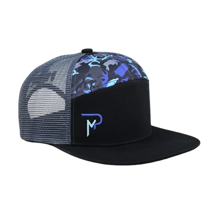 High Quality Custom Plain Blank 5 Panel Hat 7 Panel Cotton Twill &Mesh Trucker Caps Hat