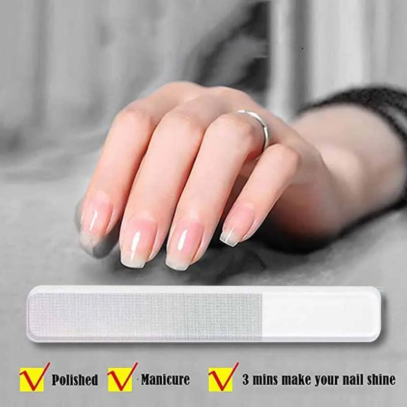 Custom Logo  Nail Buffer for Natual Nail Shine and nano glass nail file with case