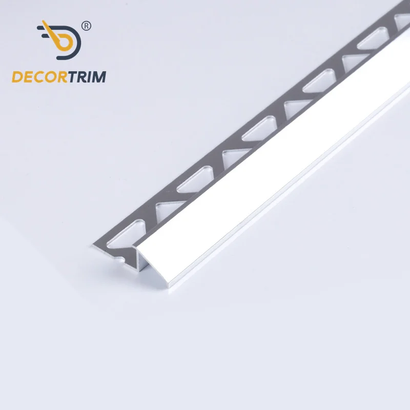 Prolink Metal Factory YJ-106 Triangle Shape Aluminium Corner Tile Edge Trimming Lines Tile Profile For Floor Edge Protection