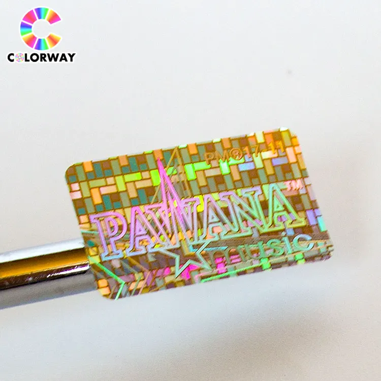 High quality bright silver product brand label waterproof strong adhesive scratch resistant custom hologram stickers