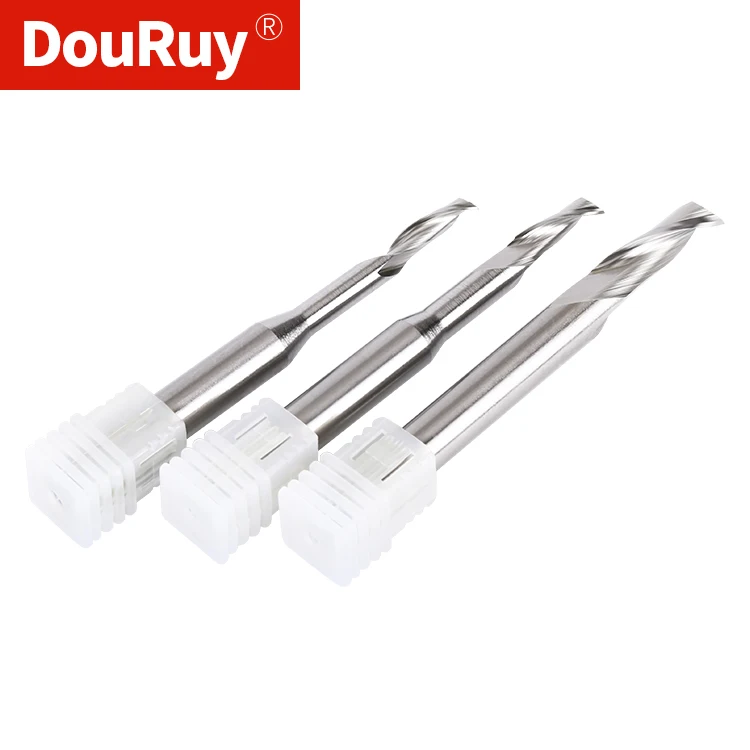 Douruy HSS M2 8mm single flute milling cutter end mill for aluminum alloy window and door