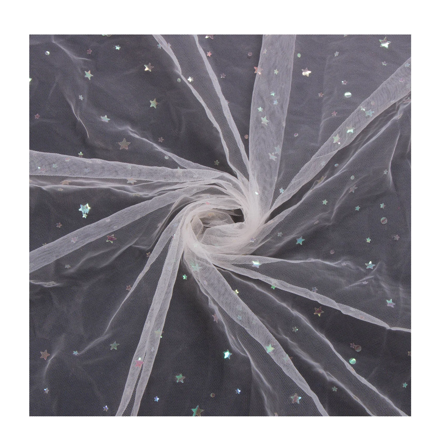 2020 Shiny glitter sequined bridal fabric tulle embroidery mesh for dress