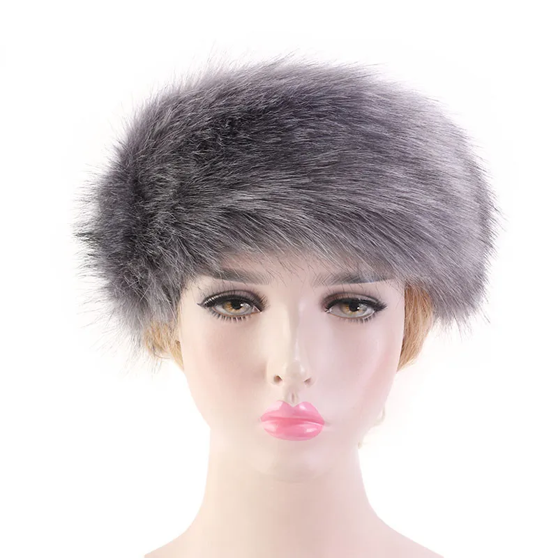 
New fashion multi-color winter fur warm headband Faux Fox Fur Hat Warmer Women Winter Earmuff 