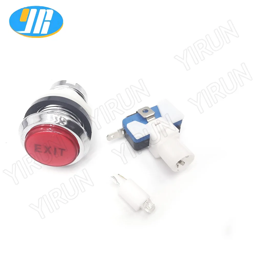 Chrome Plating 12V 33mm LED Illuminated Push Buttons With Micro Switch for Arcade Machine Games Mame Jamma Parts