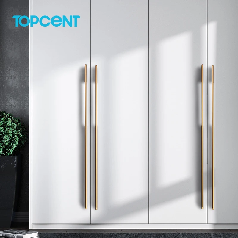 Topcent оптовая продажа алюминиевая кухонная дверь ручка для шкафа профильная мебели