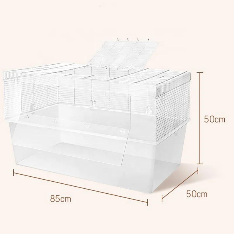 Small Animal Habitats Rat House 85cm Transparent Acrylic Big Hamster Cage