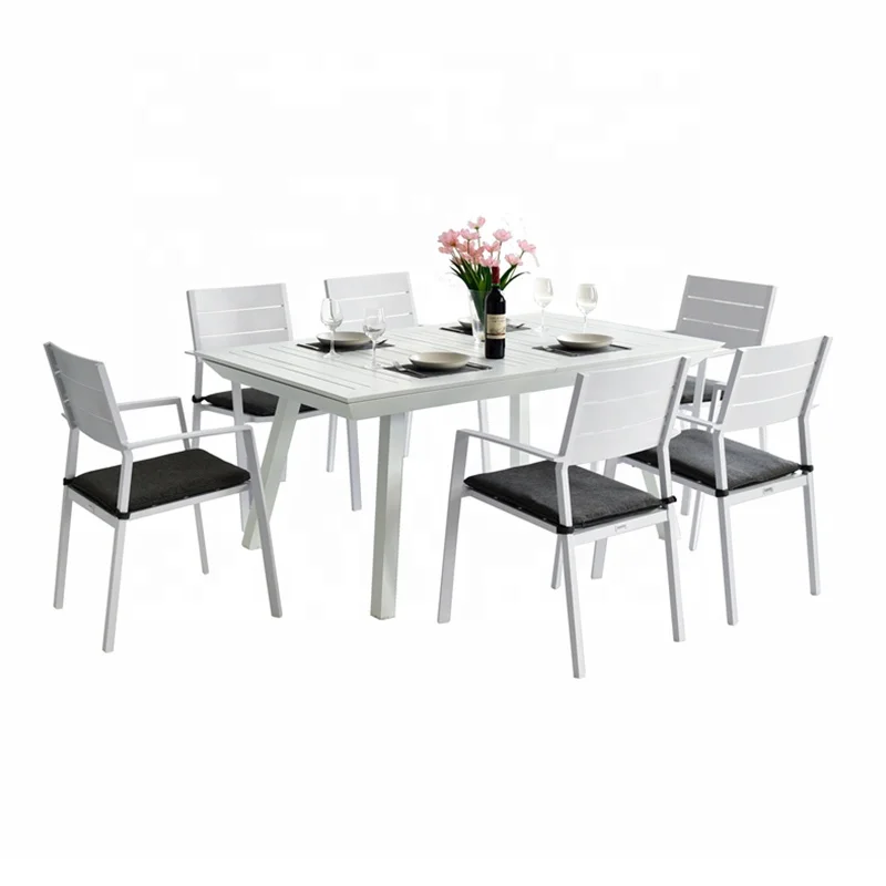 Hot Sale Professional OEM Factory Waterproof UV-Protection Garden Furniture Extendable Dining Table