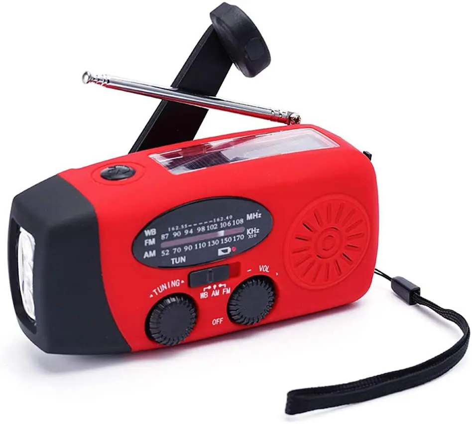 2000 mAh Emergency Solar Radio With Flashlight Outdoor Camping Gear Equipment Emergency Survival Kit