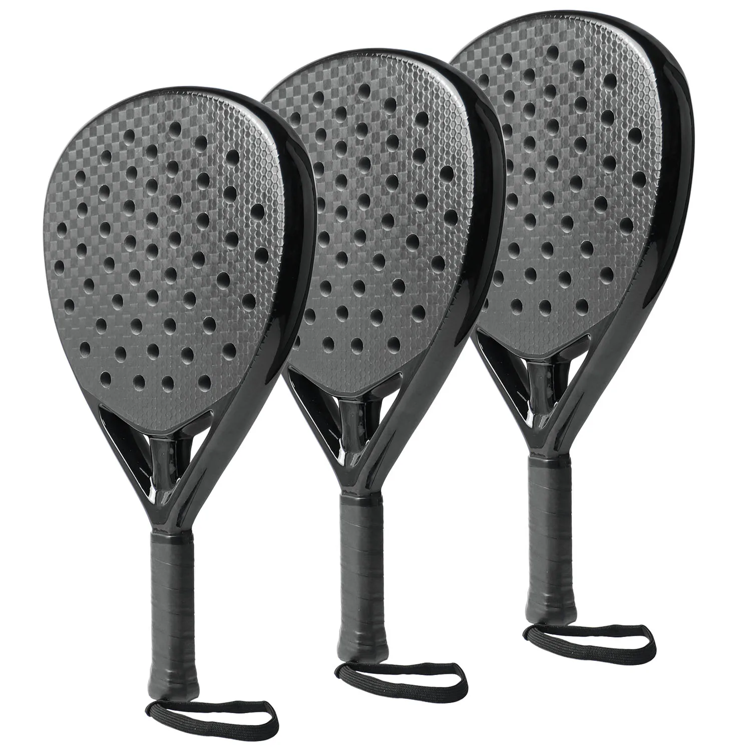 3K/12K/18K Custom Logo Tear Drop Head Padel Rackets