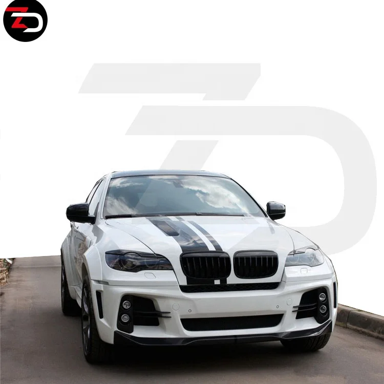2008-2014 FRP Material ZD Style Wide Style Body Kit Fender Flares Bumpers For X6 E71
