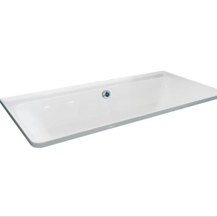 Modern luxury high quality rectangular no skirt acrylic Hotel bath tub