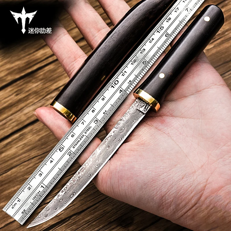 Outdoor New Straight Knife Fixed Blade Portable Straight Knife Hunting  Handle Straight Knife