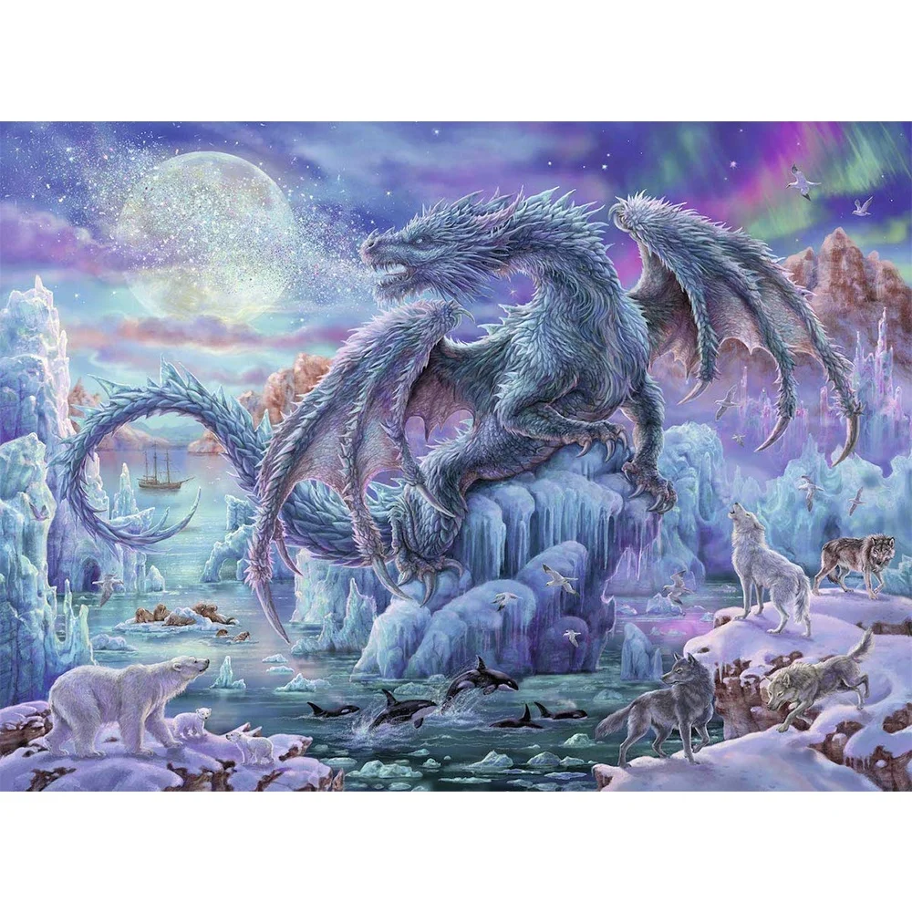 
Dragon DIY 5D Diamond Painting by Number Kits Painting Cross Stitch Full Drill Crystal Rhinestone Embroidery Pictures Arts 