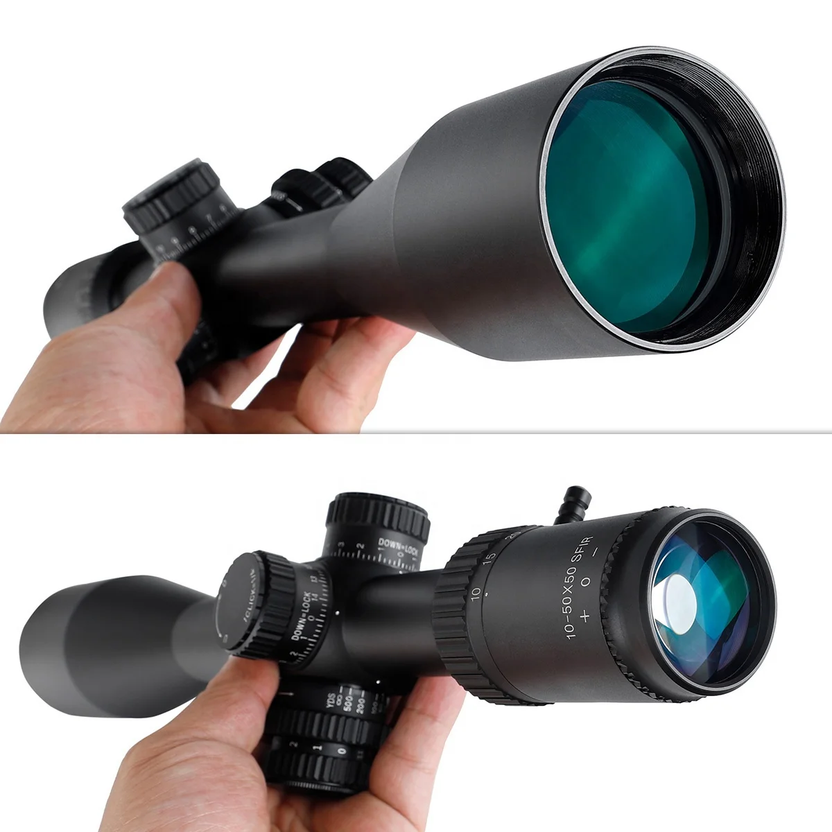 Ohhunt New Optics 10-50x50 SFIR Telescopic Sight 30mm Side Parallax Red Illuminated Long Range Optic Sight