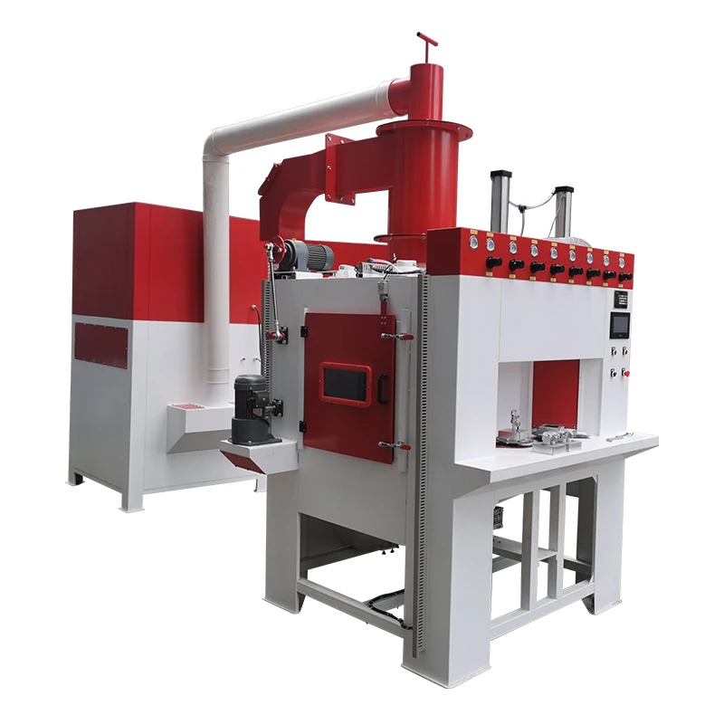 Automatic rotary sandblasting cabinet machine with multi turntables