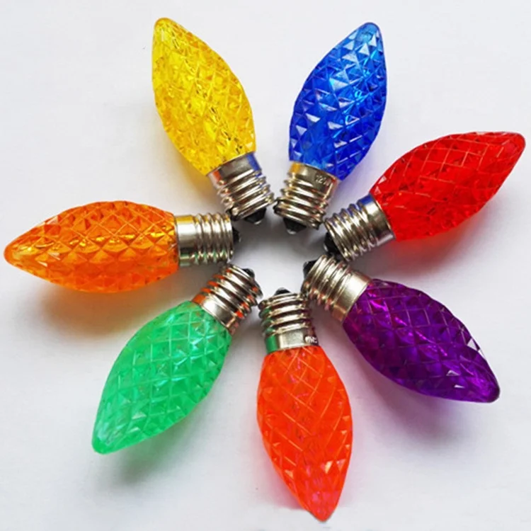 
Wholesale high quality commercial lighting strawberry surface waterproof warm white C9 bulb led Christmas lights 