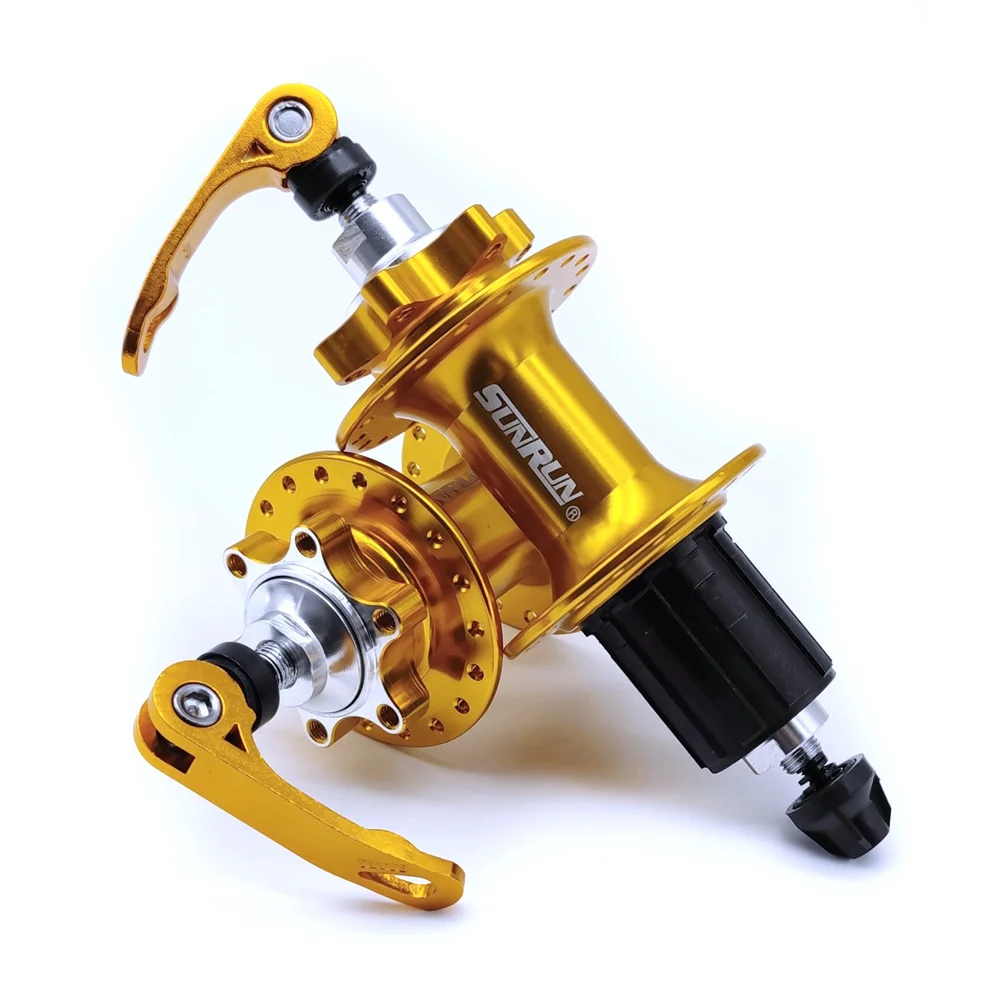Bicycle Hub Material Aluminum Disc Model with sealed bearing SUNRUN FH-M02 RM-M02 GOLDEN MTB alloy hub