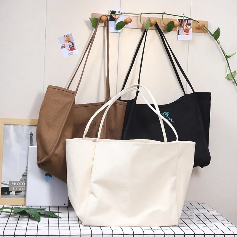 
Wholesale zero waste cotton tote Bag Blank Custom Print Shopping Canvas Tote Bag 