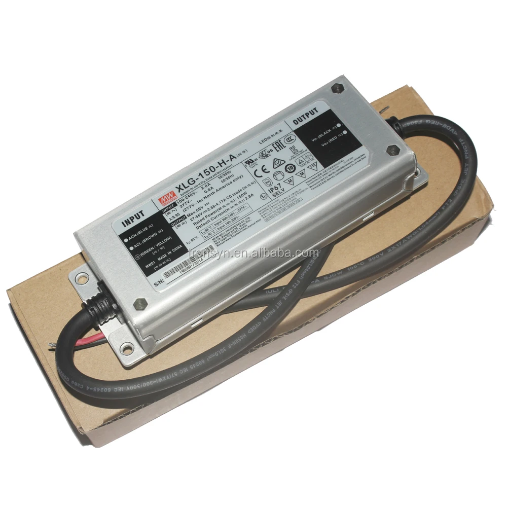 Meanwell XLG-150-12-A IP67 Waterproof 150W LED Switching Power Supply Made In China High Frequency Step Down Transformer 12V
