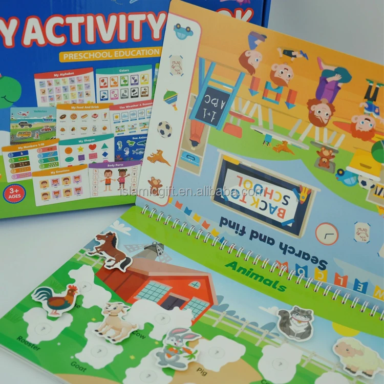 New Arrival Popular My Preschool Islam Green Coloring Busy Book Set Reuse Busy Book For Children