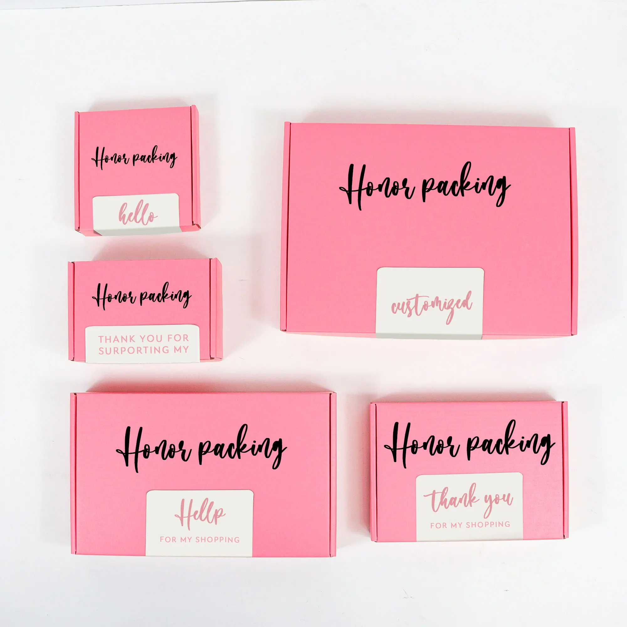 Custom pink shipping boxes for small business with logo express mailer box corrugated cardboard box packaging for clothing
