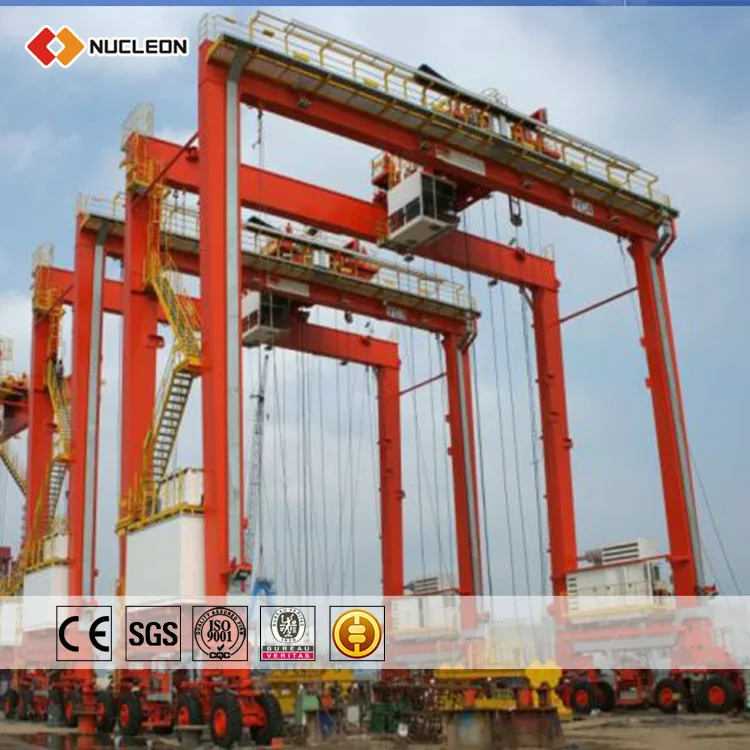  Портативная опорная тележка RTG 5 тонн резиновая шина козловой кран цена
