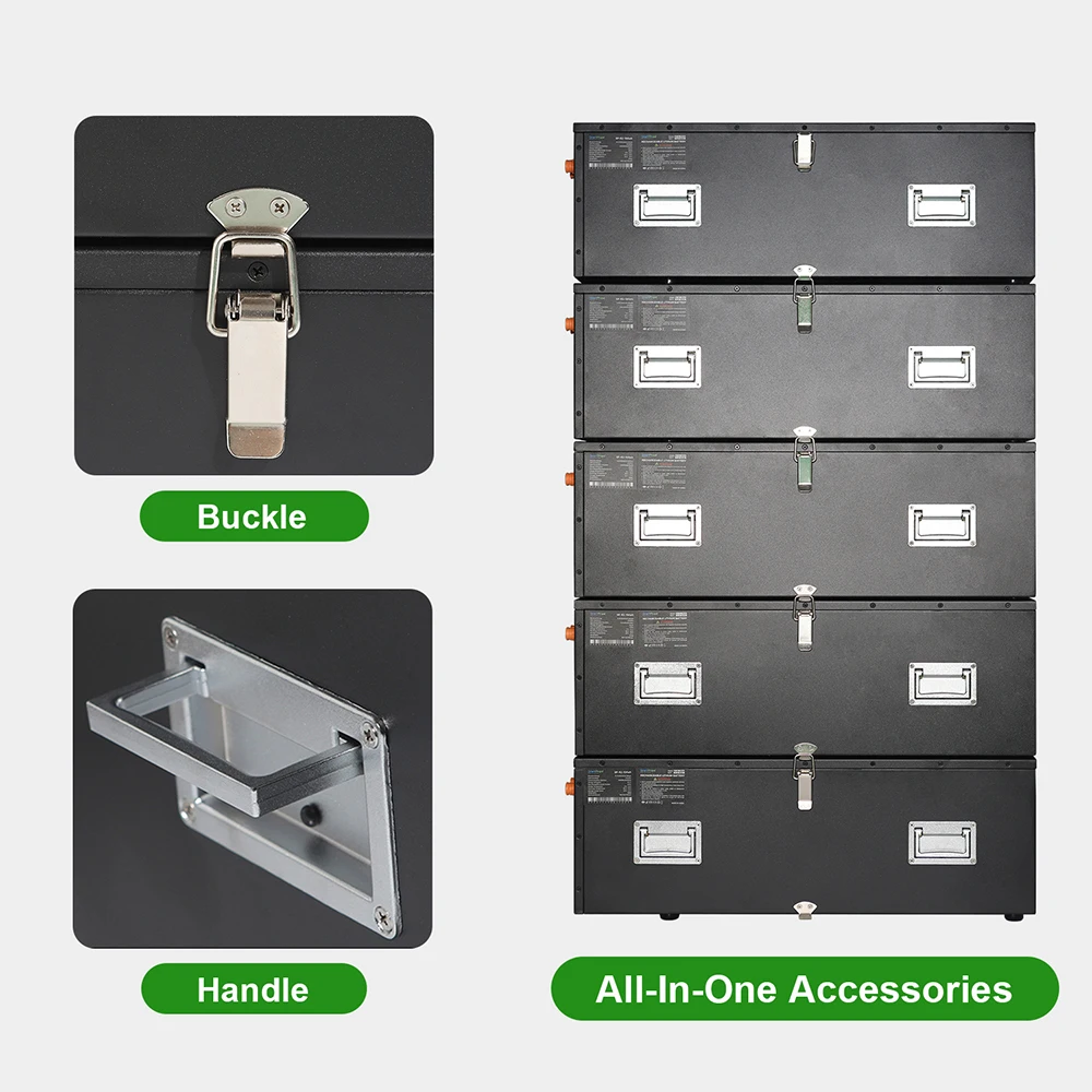 Rack Mount Stack 75KWH 48V Quick Plug LiFePO4 Battery Packs 51.2V 280Ah 15Kwh 30Kwh 75Kwh Lithium Battery Home UPS Power System