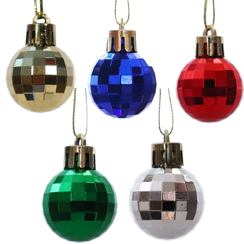 Plastic electroplated ball Christmas decoration square special-shaped gold, silver, red, green and blue Christmas ball pendant