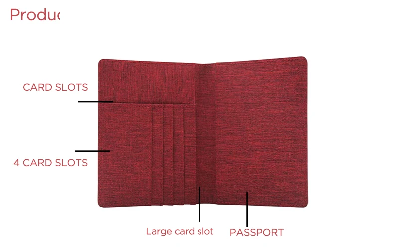 Custom  leather RFID passport holder family travel wallet passport cover with pockets certificate bags case booklet