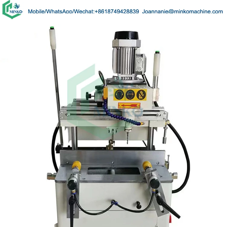 Double head copying router for aluminum profile window door lock hole making machine cnc milling copying router