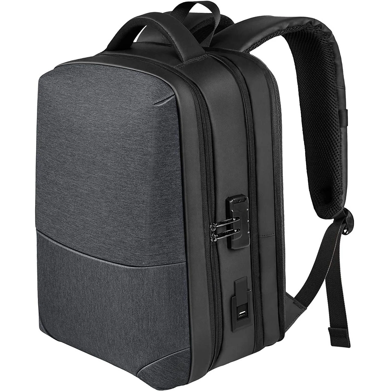 Made in China Wholesale Price Waterproof Expandable Business Computer Backpack with USB Charging Port and Lock for Men Women