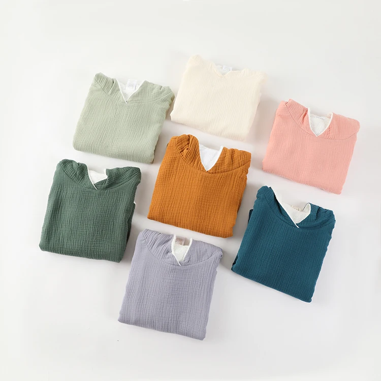 Organic cotton muslin bamboo baby bath robe products poncho for newborn