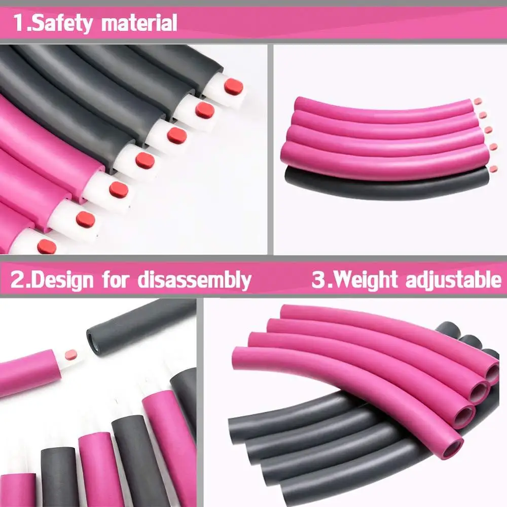 
Aier Stock Fitness Fitness Wave Weighted Fitness led hula gym hoop 