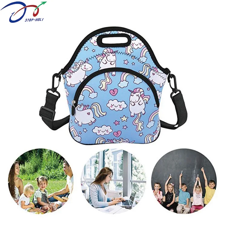 Wholesale custom printed reusable outdoor thermal picnic neoprene cooler lunch tote bag