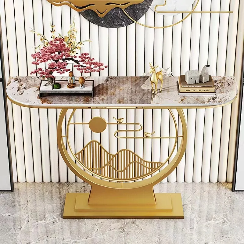home metal marble hallway entrance table console hall entry luxury modern console
