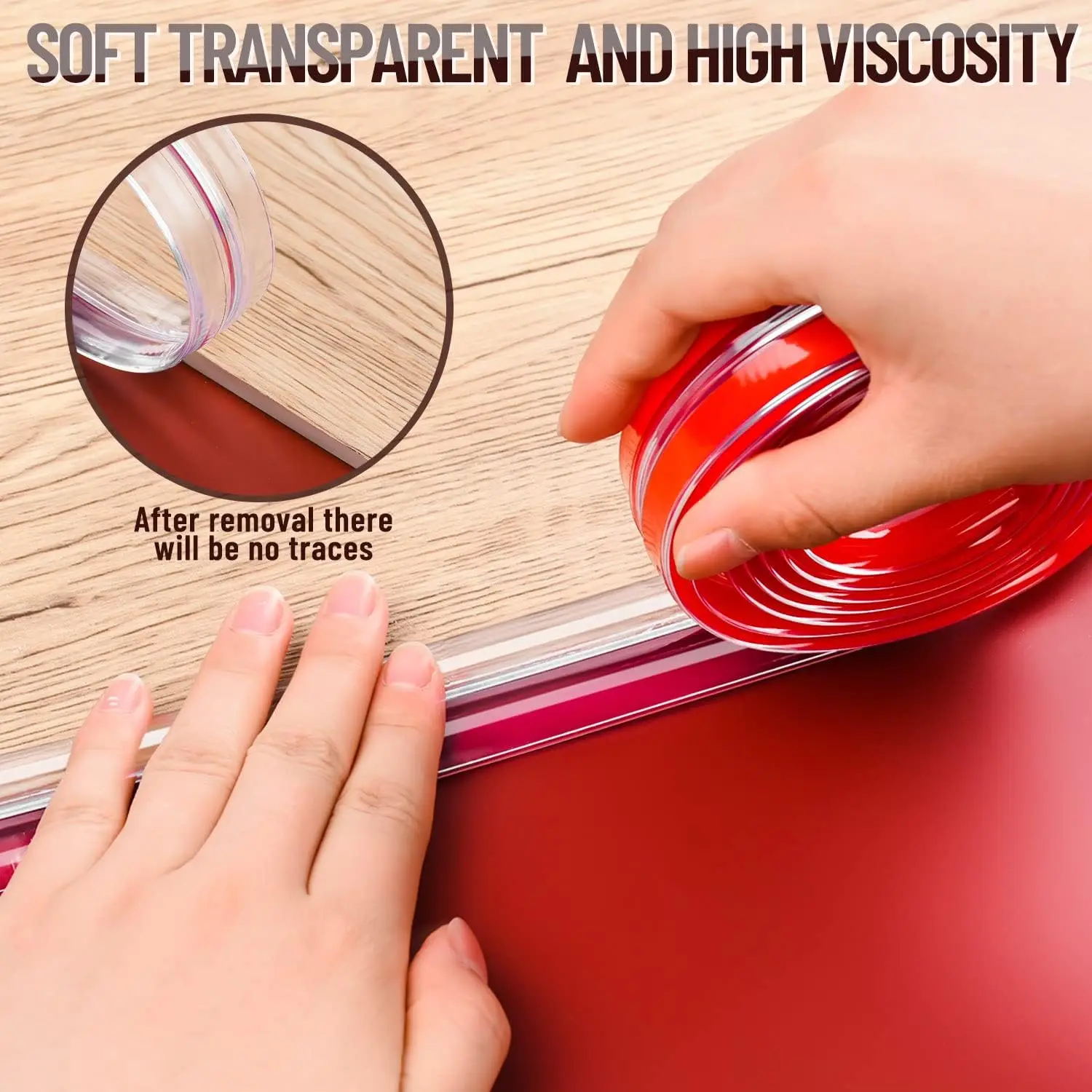 0.6Inch Soft Silicone Bumper Strip Baby Proofing Corner Guards for Furniture Child Safety kid product Toddler Desk Edge Cushion