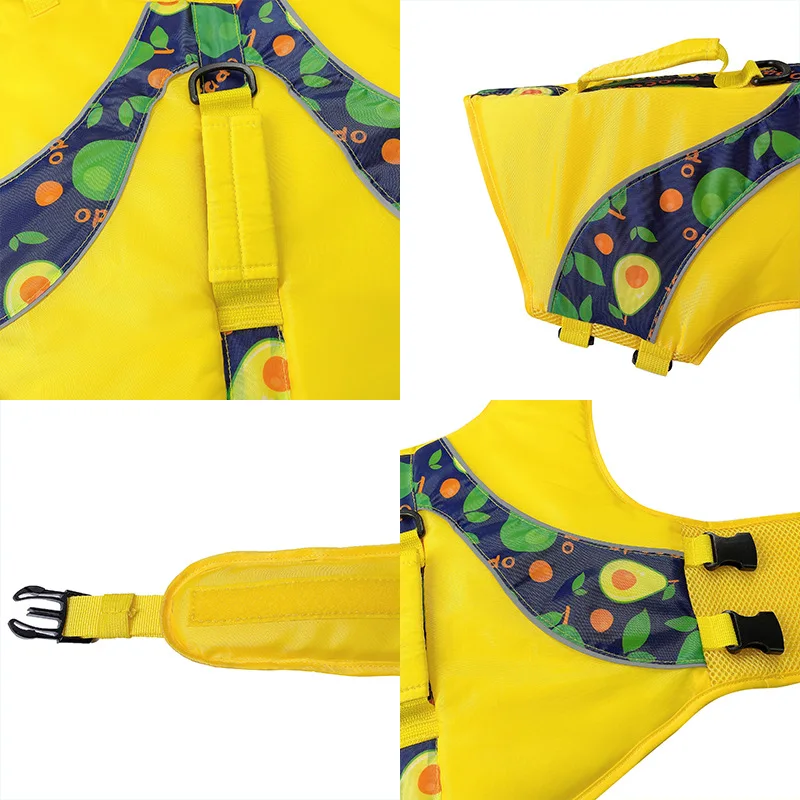 
Dog Life Jackets Reflective Adjustable Dog Life Vests for Swimming Boating Canoeing Pet Safety Saver Preserver Floatation Vest 